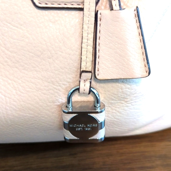 MICHAEL Kors Pebbled Leather Satchel Handbag Ballet - Picture 8 of 16